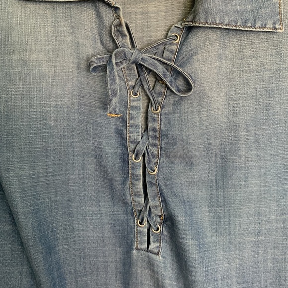 Frame tie Jean blouse - Picture 3 of 3